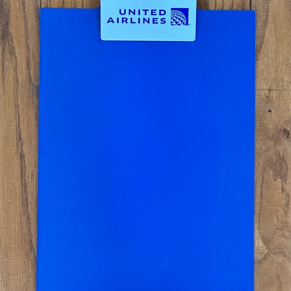 6 for $25 - United Airlines Blue Clipboard
